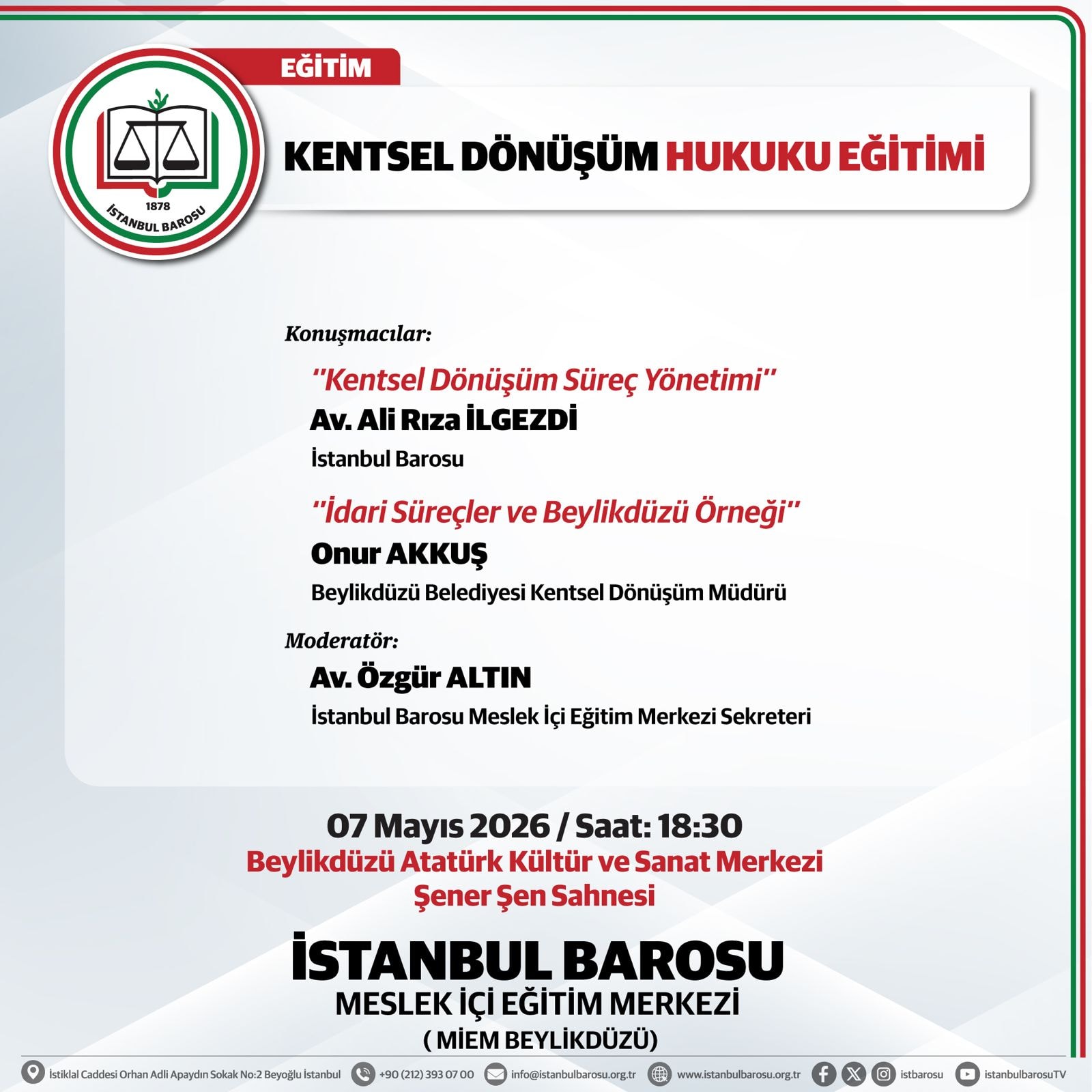 KENTSEL DÖNÜŞÜM HUKUKU EĞİTİMİ