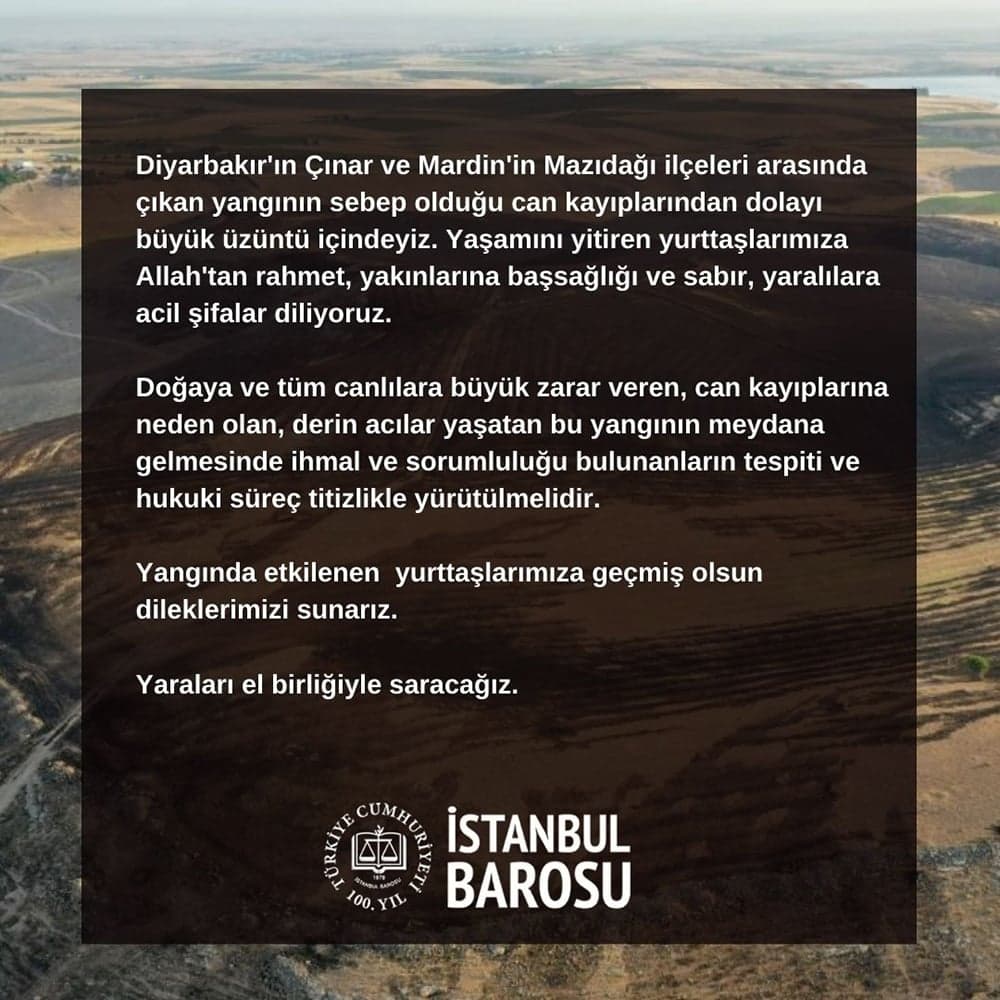 Yangında Etkilenen Yurttaşlarımıza Geçmiş Olsun Dileklerimizi Sunarız