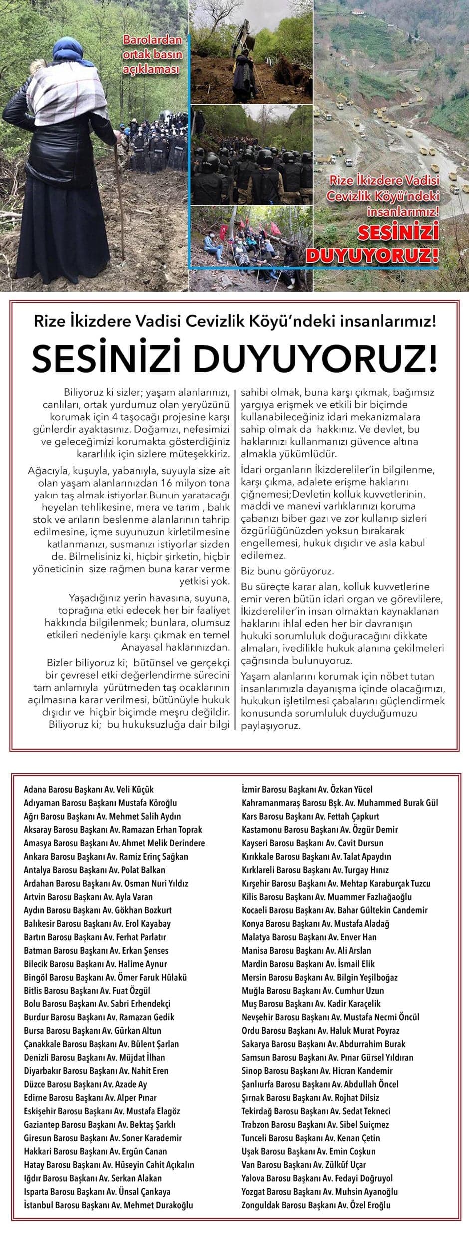 Sesinizi Duyuyoruz!