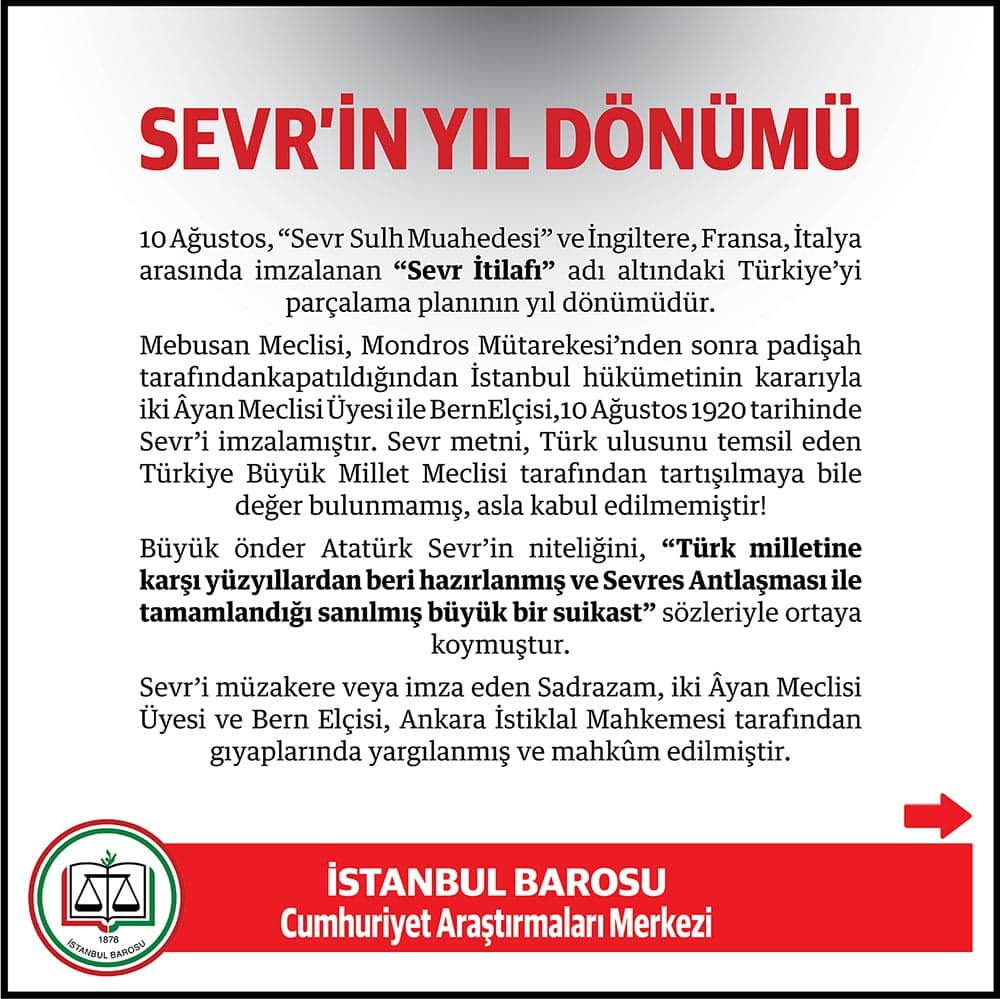 Sevr’in Yıl Dönümü