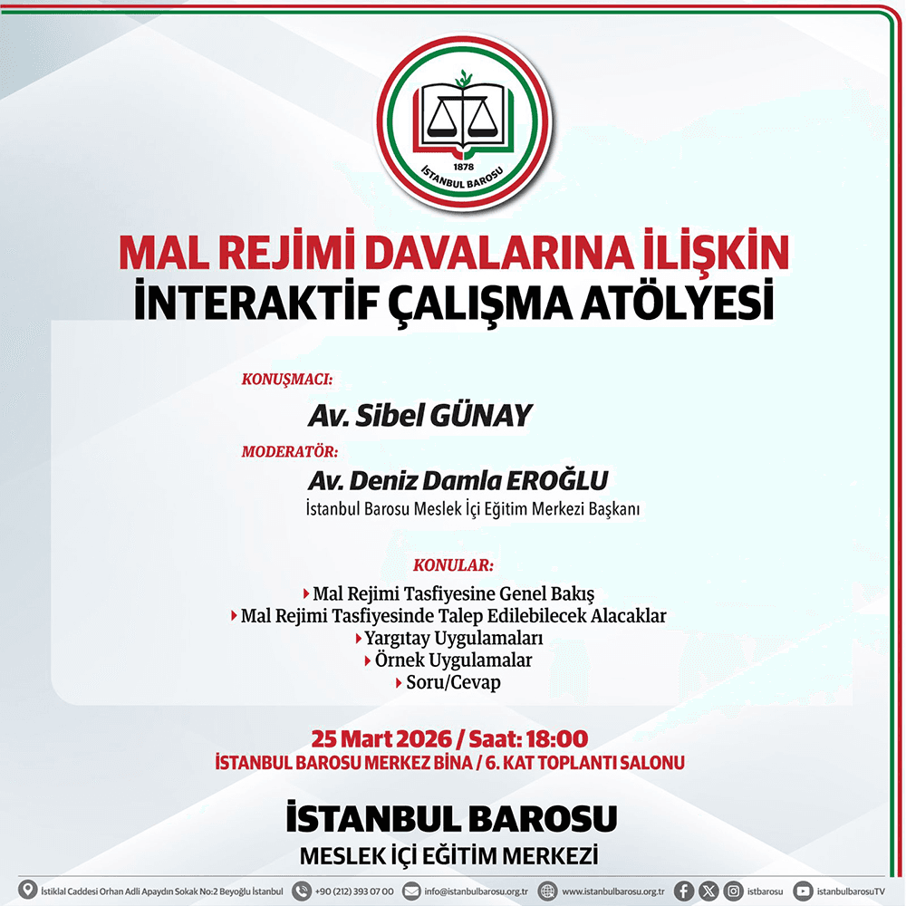 Mal Rejimi Davalarına İlişkin İnteraktif Çalışma Atölyesi