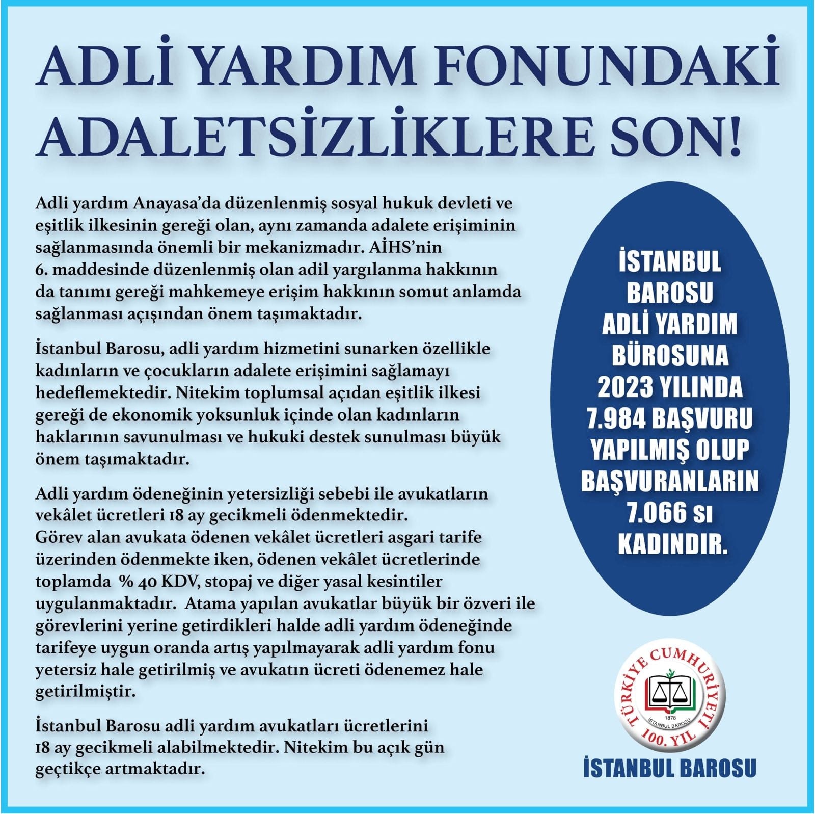 Adli Yardım Fonundaki Adaletsizliklere Son! - 1