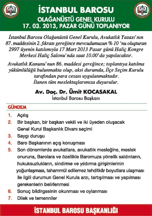 Genel Kurula Çağrı - 1
