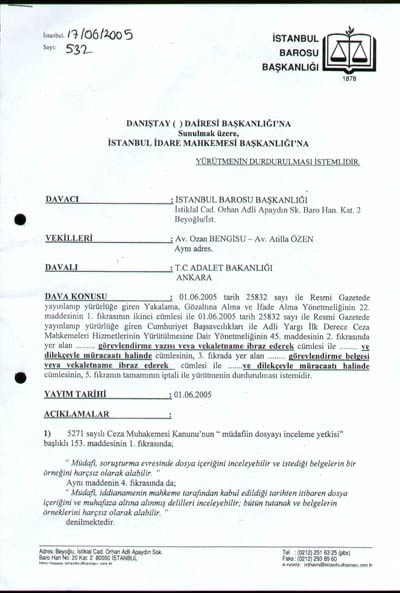 Baro, İki Yönetmeliğinin 
Bazı Maddelerinin İptali İçin 
Danıştay’A Dava Açtı - 2