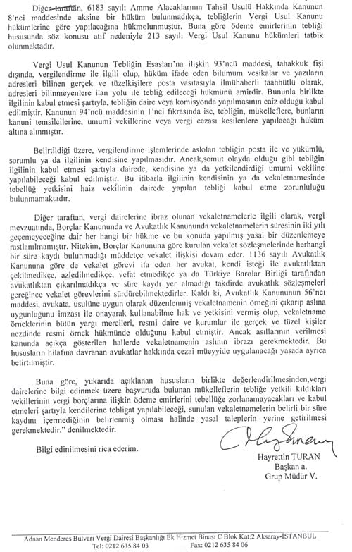 Avukatlara Görevlerinde Zorluk Çıkaran Vergi Dairelerine, Gelir İdaresi Başkanlığından Önemli Uyarılar - 5