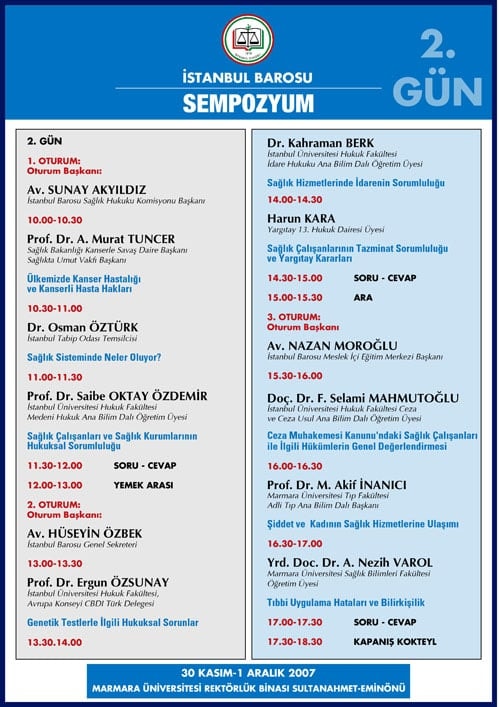 3. Ulusal Sağlık Hukuku Sempozyumu - 3