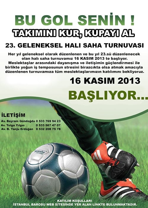 İstanbul Barosu Geleneksel Halı Saha Turnuvası Başladı

 - 1