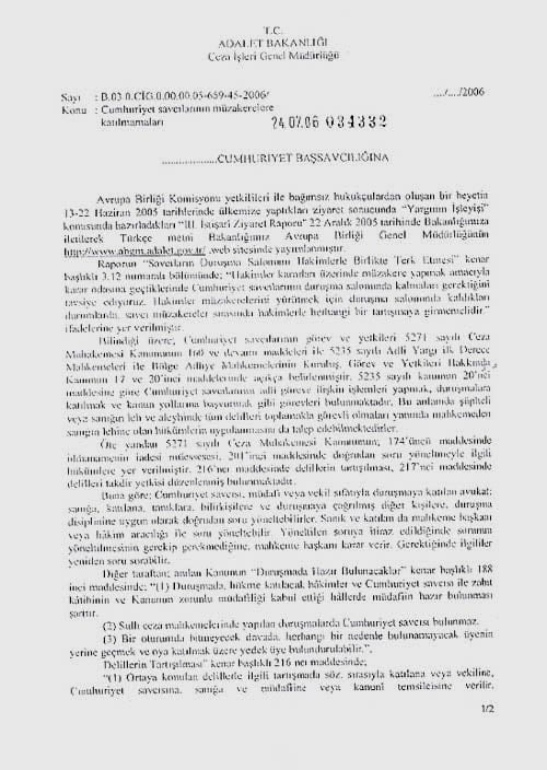 “Hâkimler Karar Odasında Müzakere Ederken Savcılar Karar Müzakeresine Katılmayacak” - 2