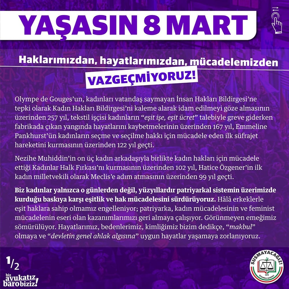 8 Mart Dünya Kadınlar Günü Basın Açıklaması
