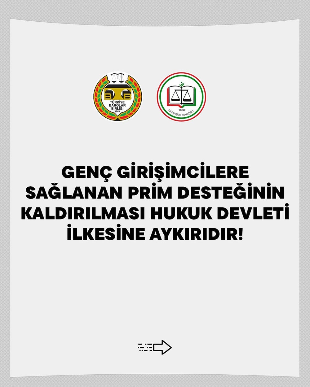 Genç Girişimcilere Sağlanan Prim Desteğinin Kaldırılması Hukuk Devleti İlkesine Aykırıdır!