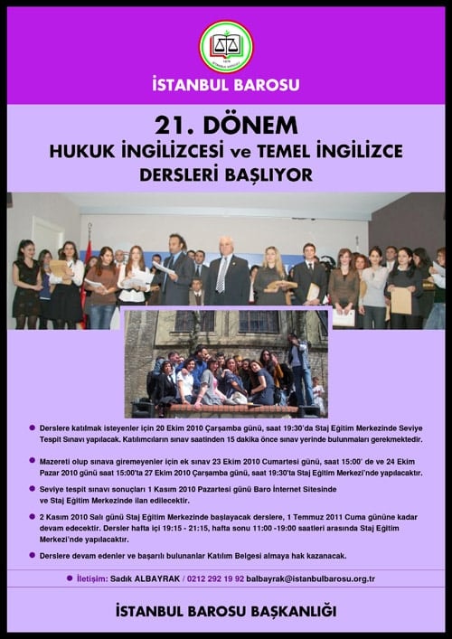 Hukuk İngilizcesi Seviye Tespit Sınavını Kazananlar Açıklandı
 - 1