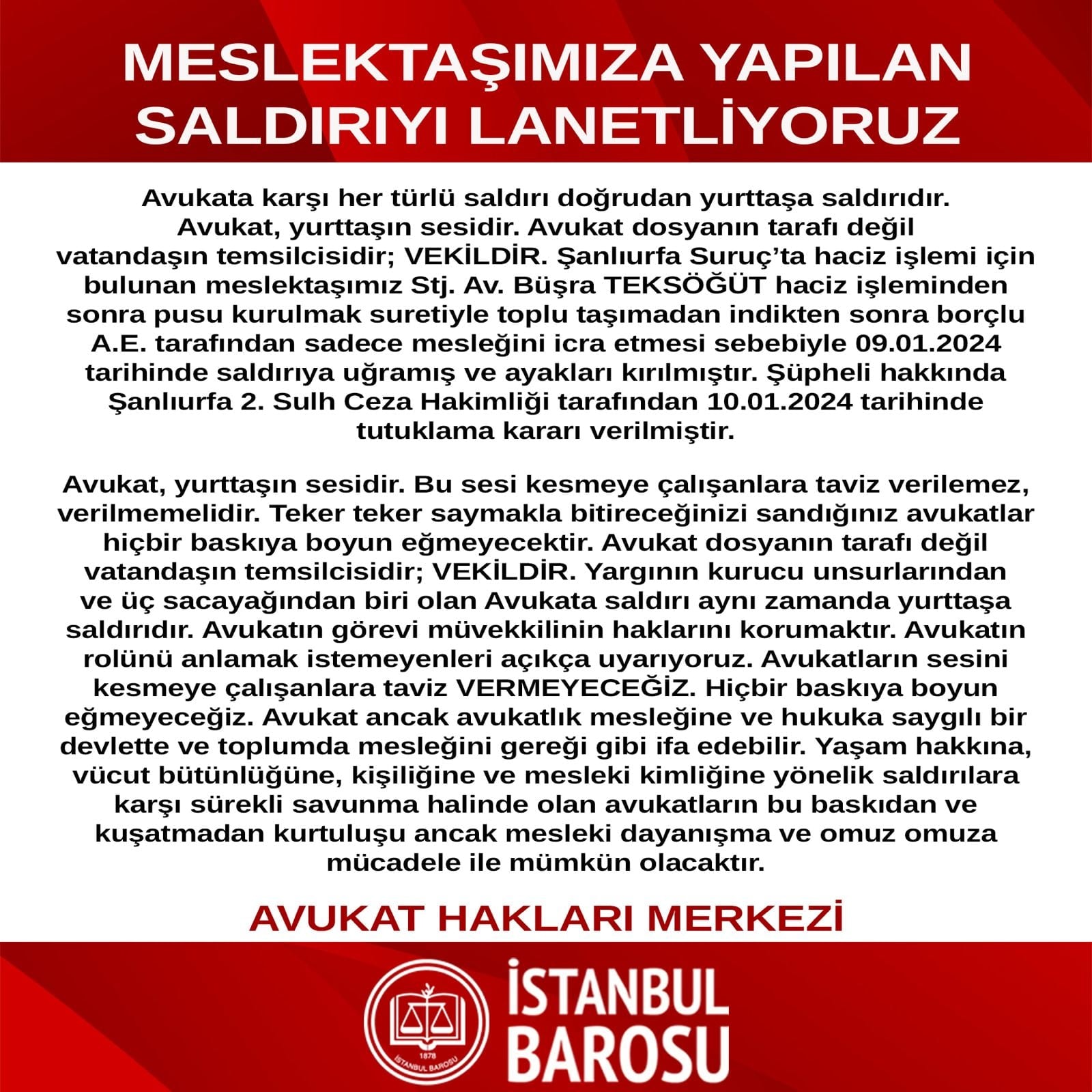 Meslektaşımıza Yapılan Saldırıyı Lanetliyoruz - 2