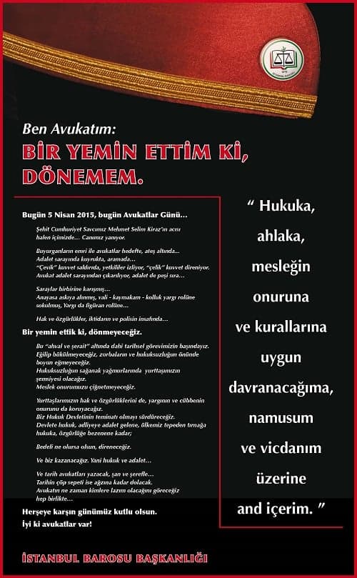 Ben Avukatım: Bir Yemin Ettim Ki, Dönemem.