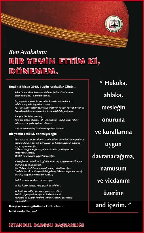 Ben Avukatım: Bir Yemin Ettim Ki, Dönemem.