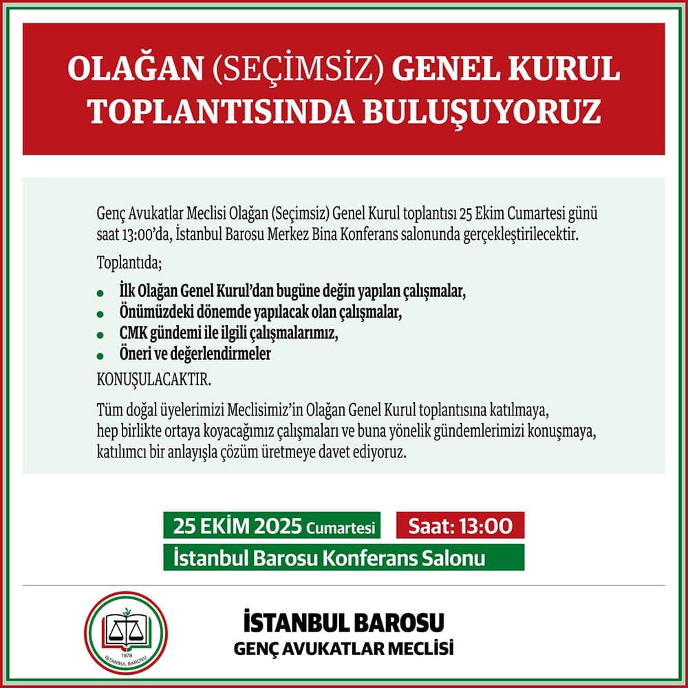 Olağan (Seçimsiz) Genel Kurul Toplantısında Buluşuyoruz