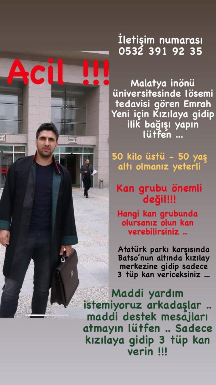 Meslektaşımız İçin İlik Yardımı Kampanyası