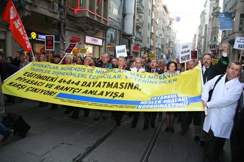 4+4+4 Dayatması Yürüyüşle Protesto Edildi
