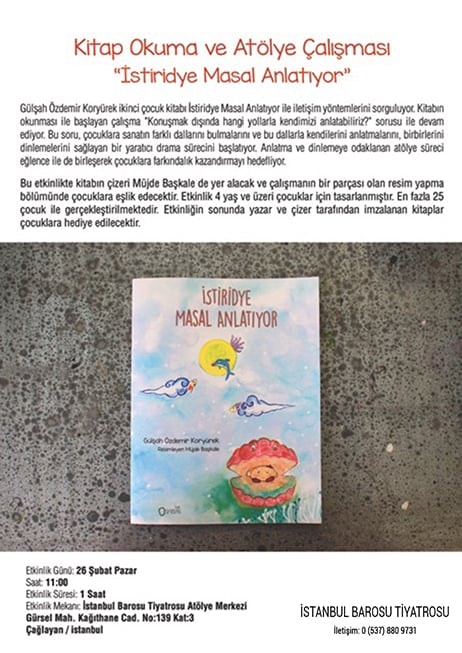Kitap Okuma ve Atölye Çalışması "İstiridye Masal Anlatıyor"