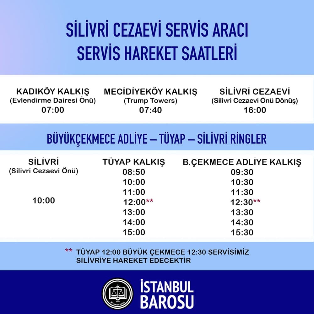 Yeni Servis Hatlarına İlişkin Duyuru