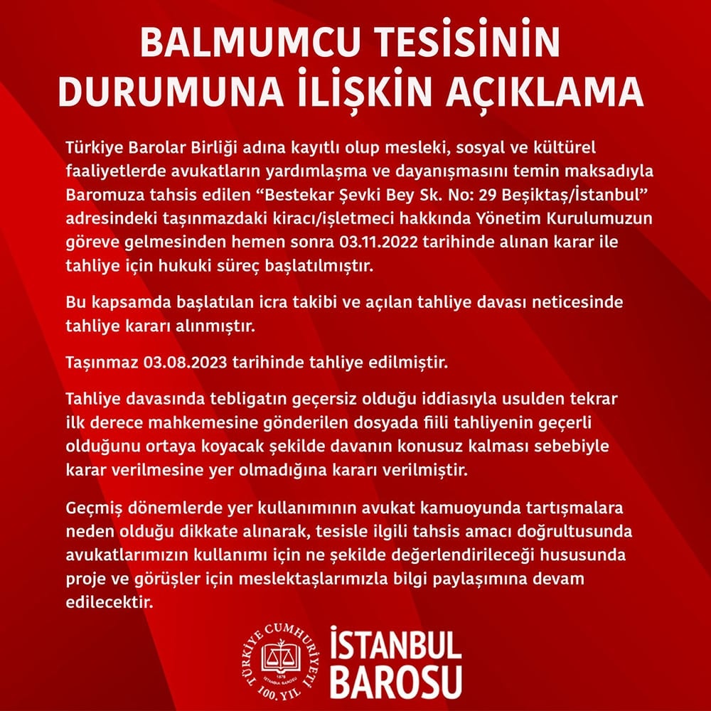 Balmumcu Tesisinin Durumuna İlişkin Açıklama