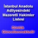 İstanbul Anadolu Adliyesi’Ndeki Mazeretli Yargıçlar Listesi Yayınlanmaktadır