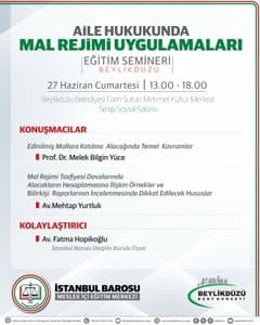 AİLE HUKUKUNDA MAL REJİMİ UYGULAMALARI